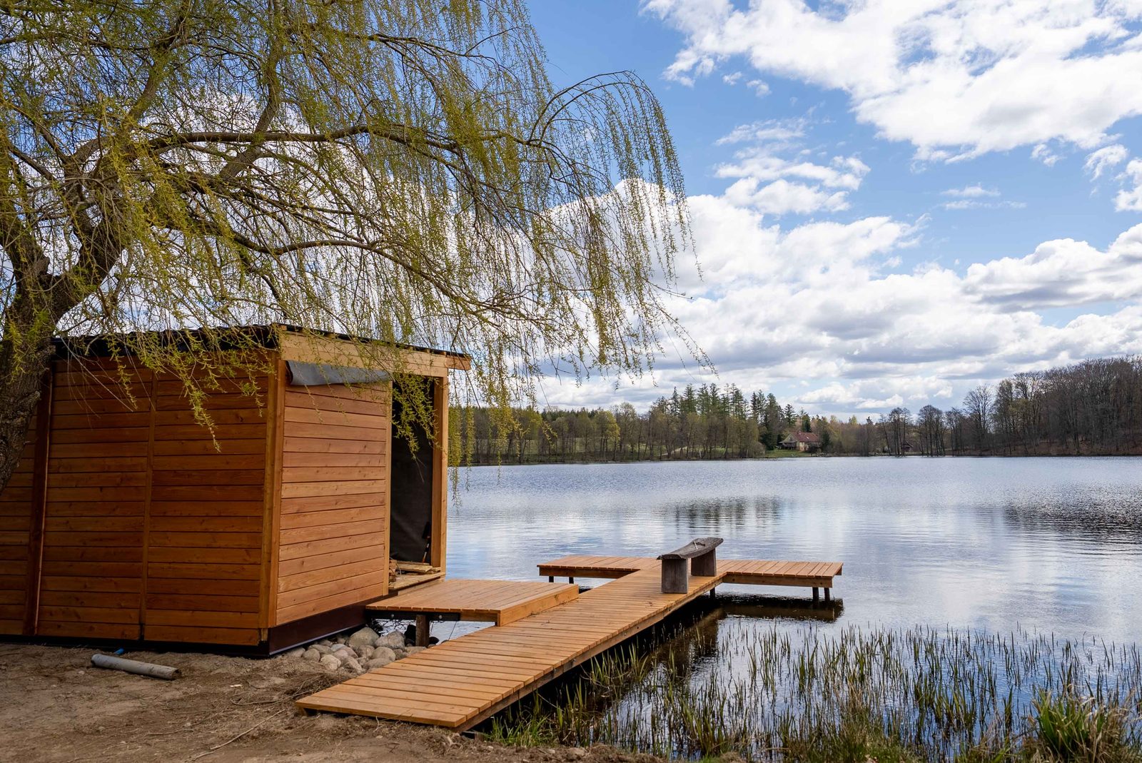 Sauna nad jeziorem, z własnym pomostem - agroturystyka Jabłończ nad jeziorem Opławiec